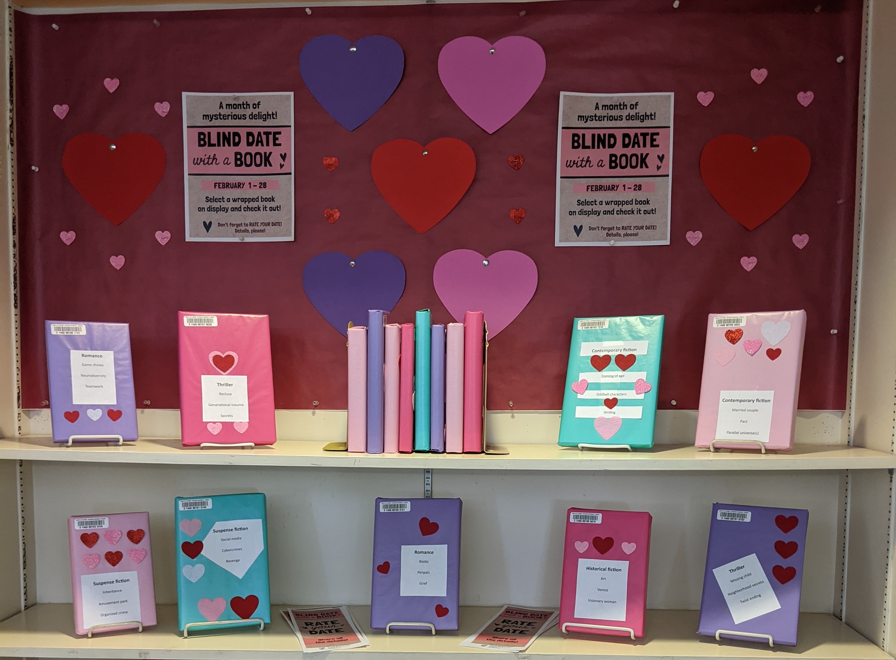 blind date with a book display