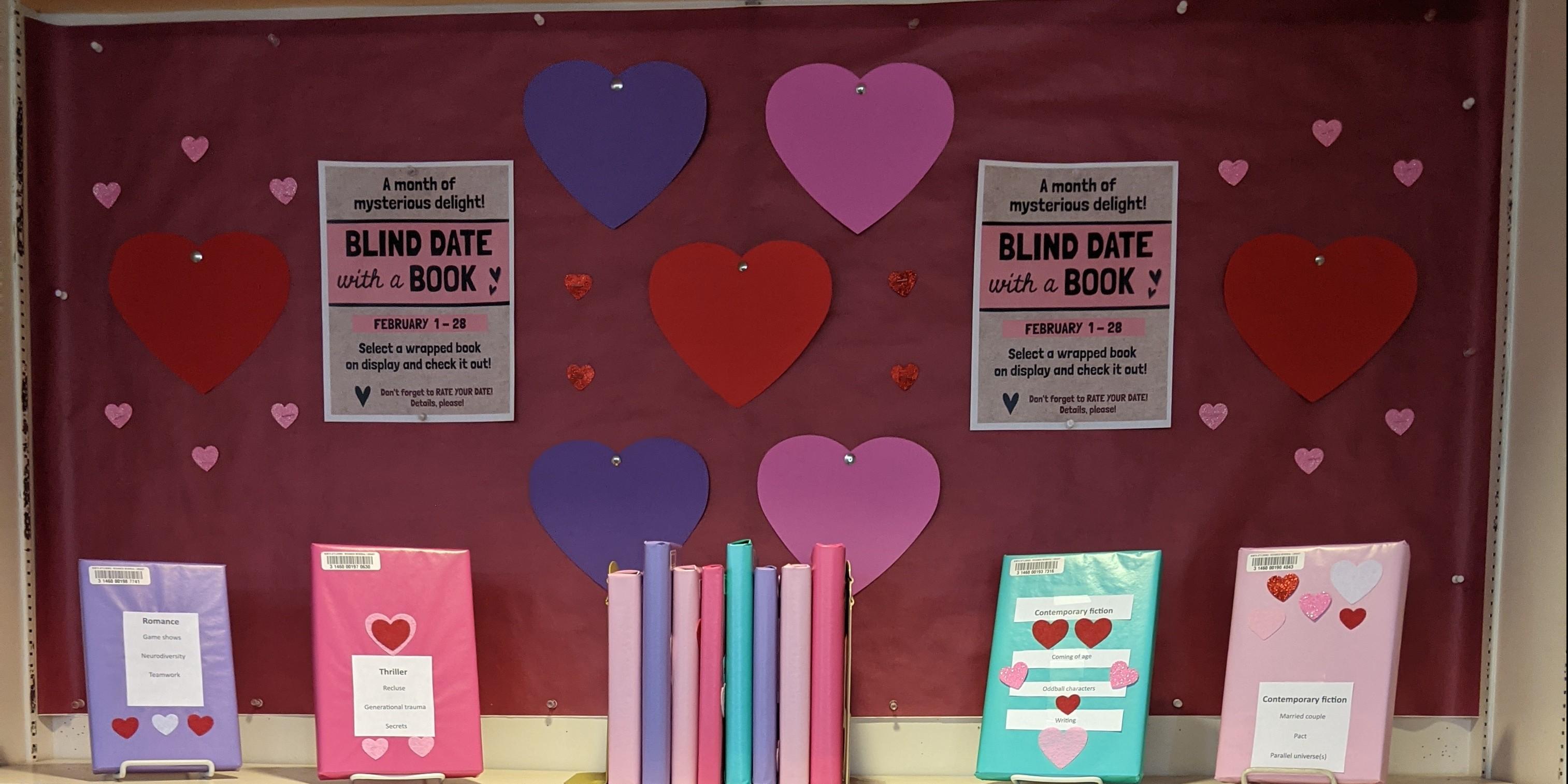 blind date with a book display