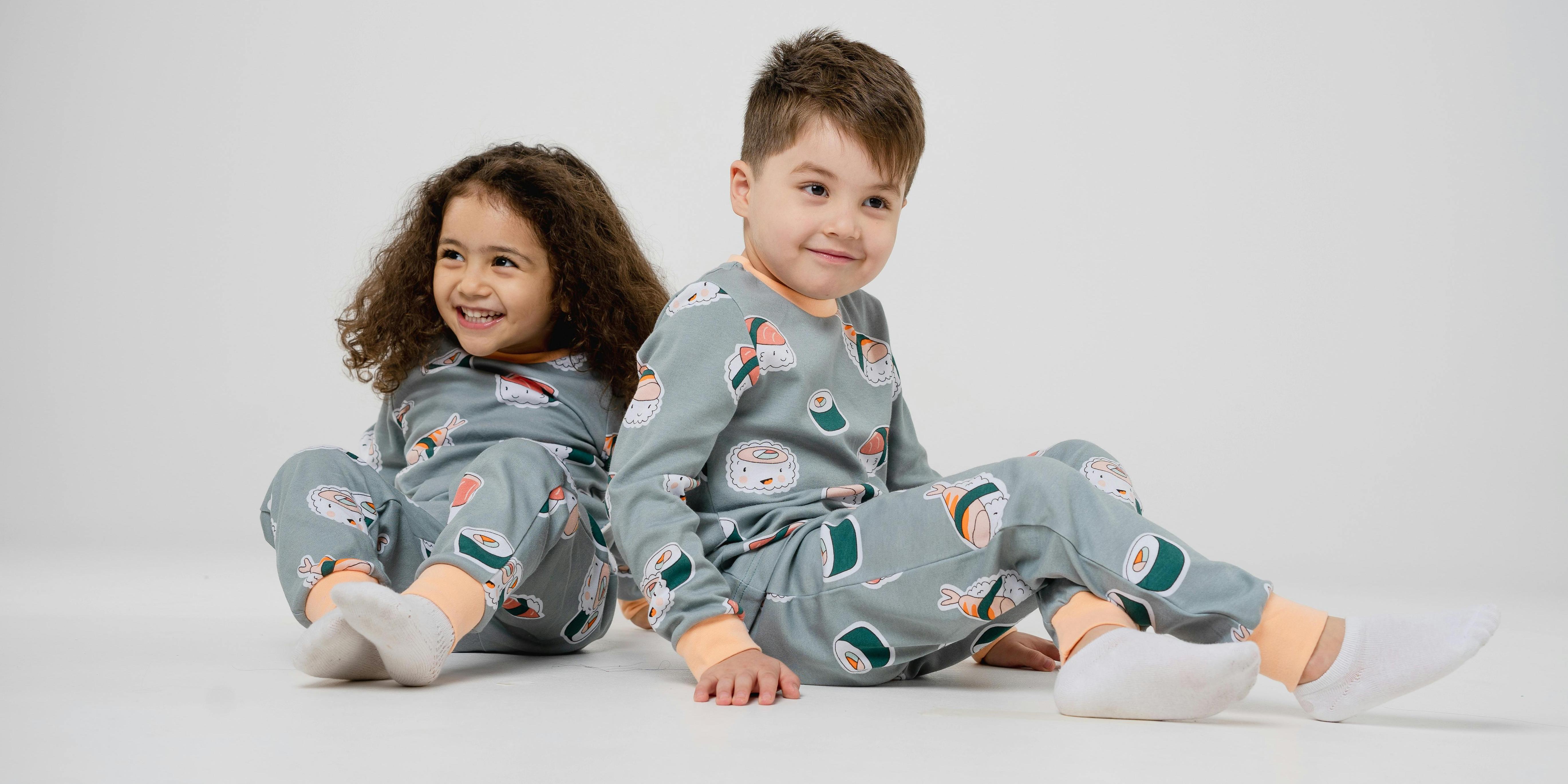 kids in pajamas