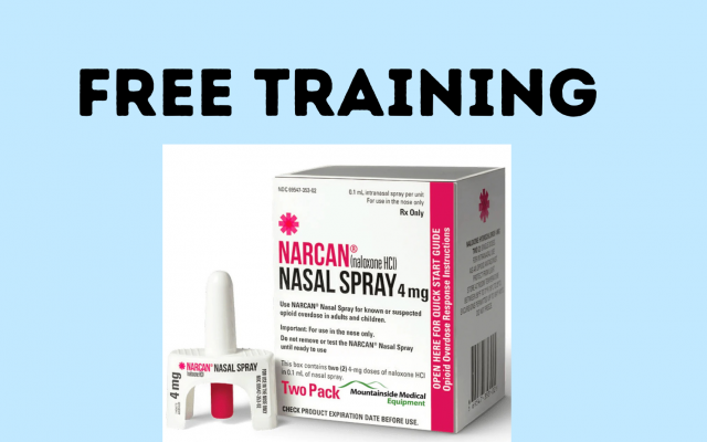 photo of Narcan package for free training